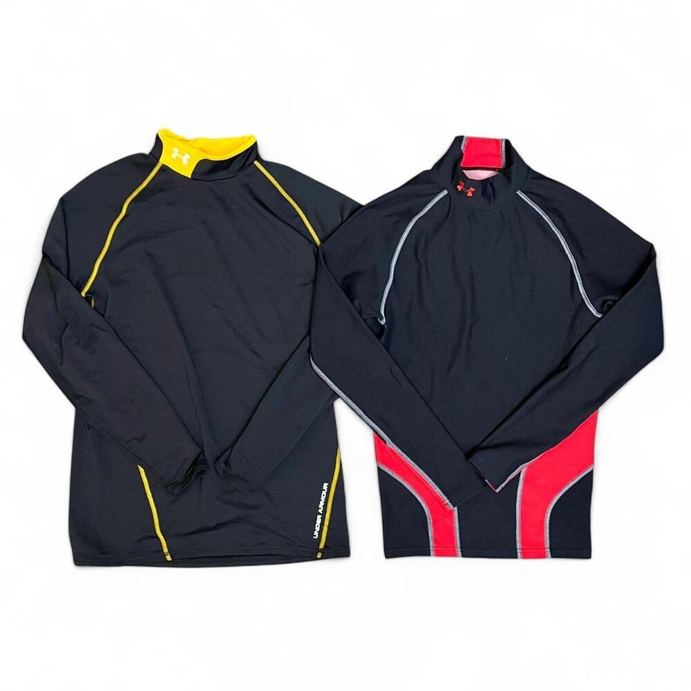 Under Armour Coldgear Long Sleeve Shirts 2 pack Stretchable Sz Large